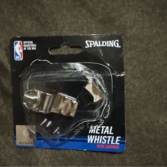 Spalding NBA Metal Whistle Without Black Lanyard One Size. Open Box - Picture 1 of 2